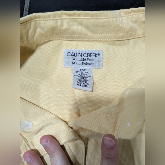 butter yellow button down - Picture 5 of 6